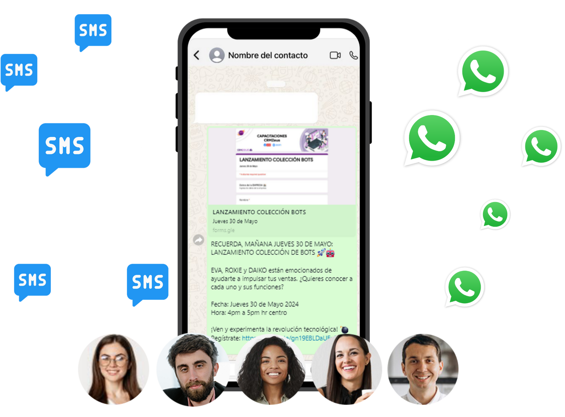 envia campañas mensajes masivos desde kontrolya whatsapp y sms