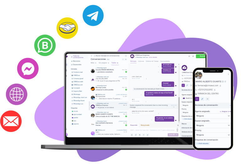Controlia crm para whatsapp y sistemas erp